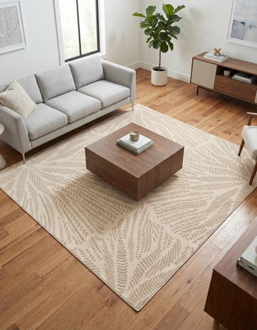 Ivory Contour Square Rug