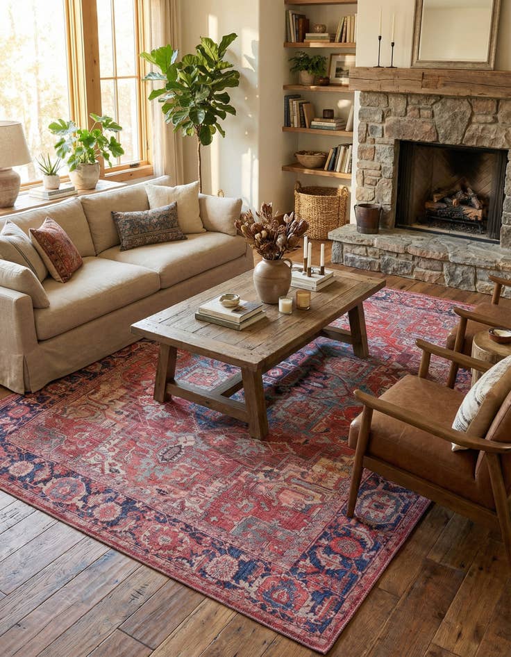 Detail image of 9' 2 x 12' Washable Maahru Rug