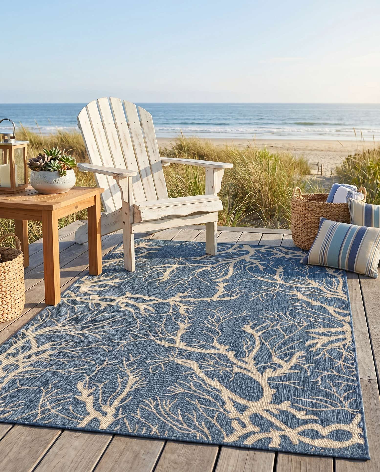 5' x 8' Easy-Clean Botanical Indoor / Outdoor Rug