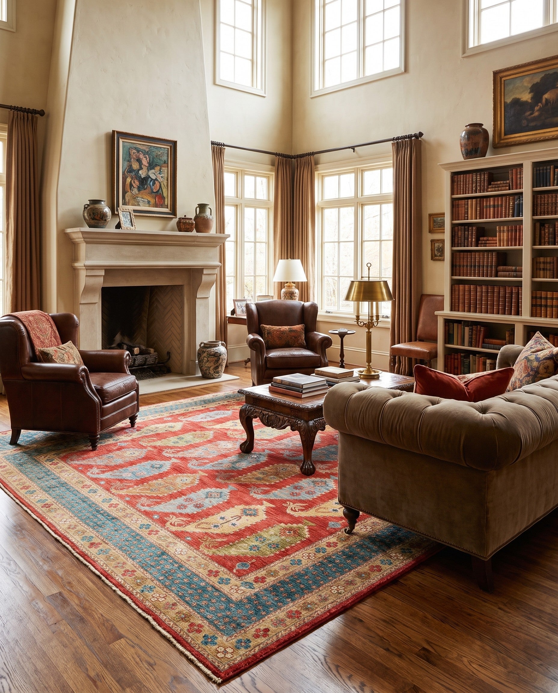 6' 9 x 10' Hand Knotted Ziegler Rug