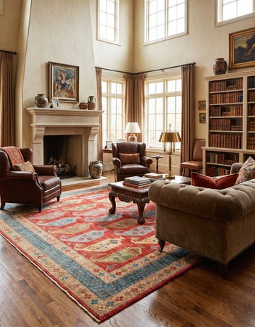 6' 9 x 10' Hand Knotted Ziegler Rug