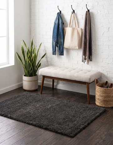3' 3 x 5' 3 Solid Frieze Rug