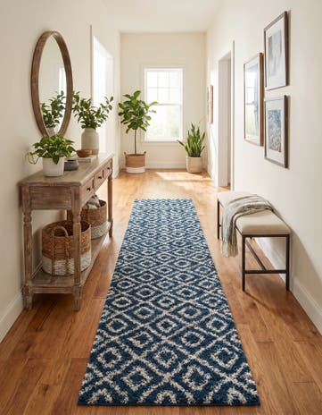 3' 3 x 16' 5 Lattice Shag Runner Rug