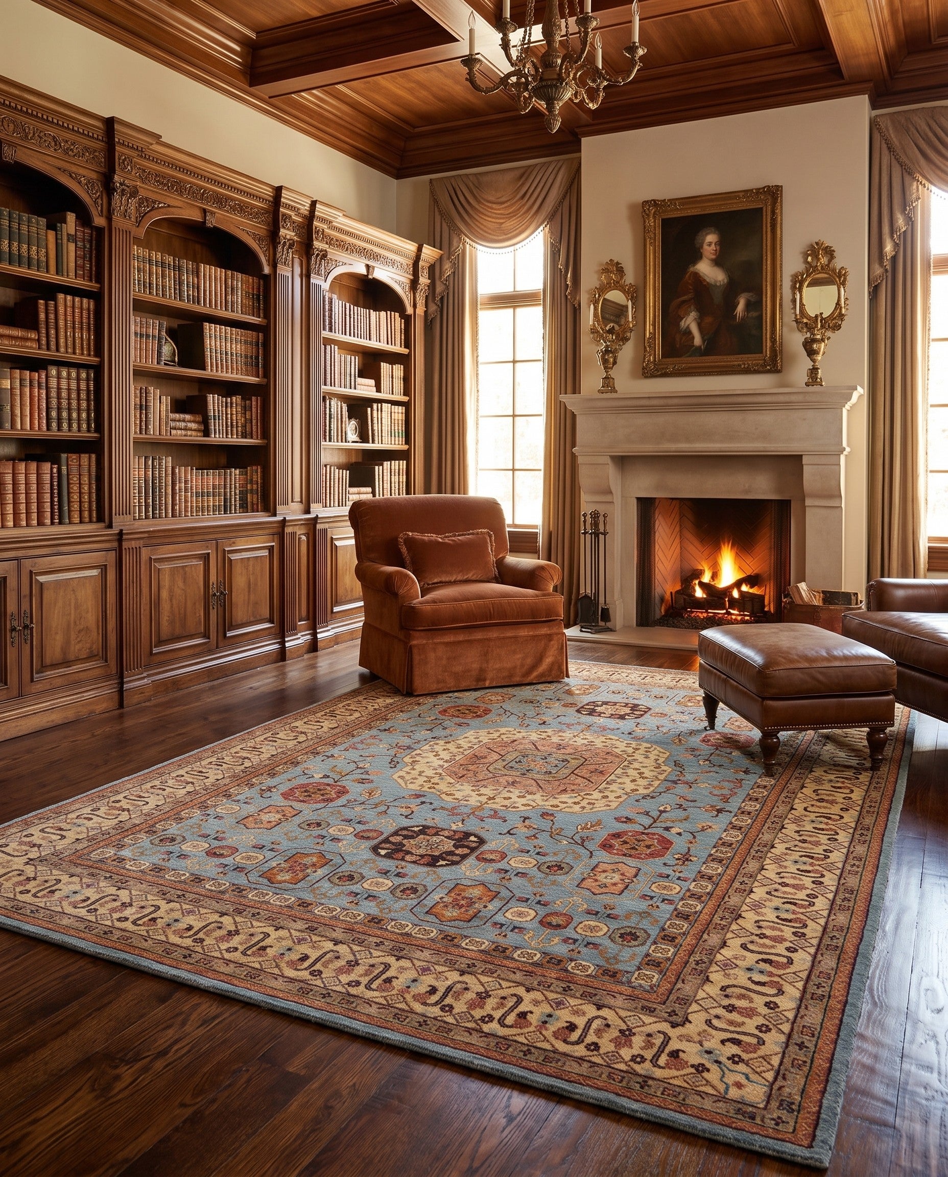 8' 2 x 11' 7 Hand Knotted Mamluk Ziegler Rug