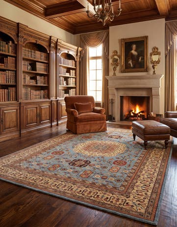8' 2 x 11' 7 Hand Knotted Mamluk Ziegler Rug
