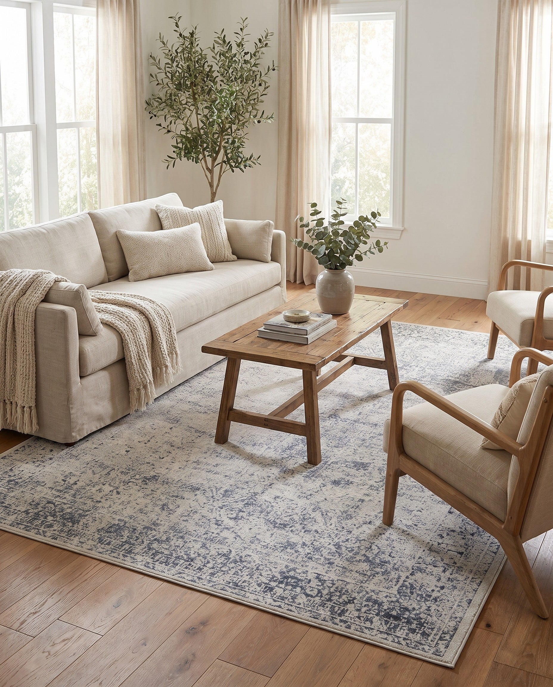 Blue Gray Eliza Rug