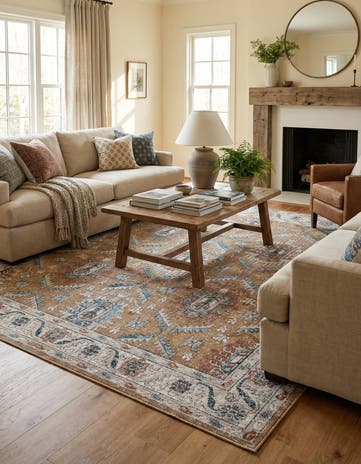 Mustard Yellow Nyla Square Rug