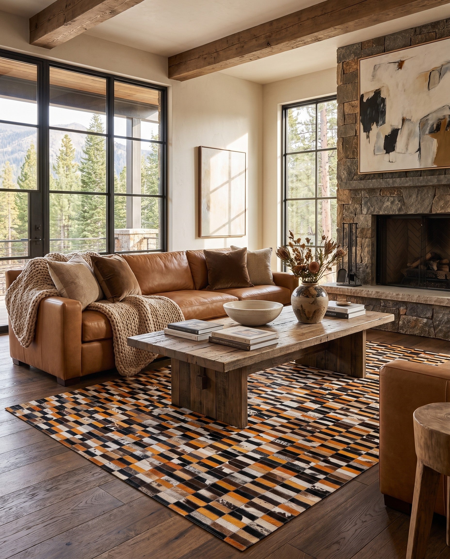 5' x 8' Cowhide - Patchwork Rug