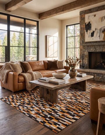 5' x 8' Cowhide - Patchwork Rug