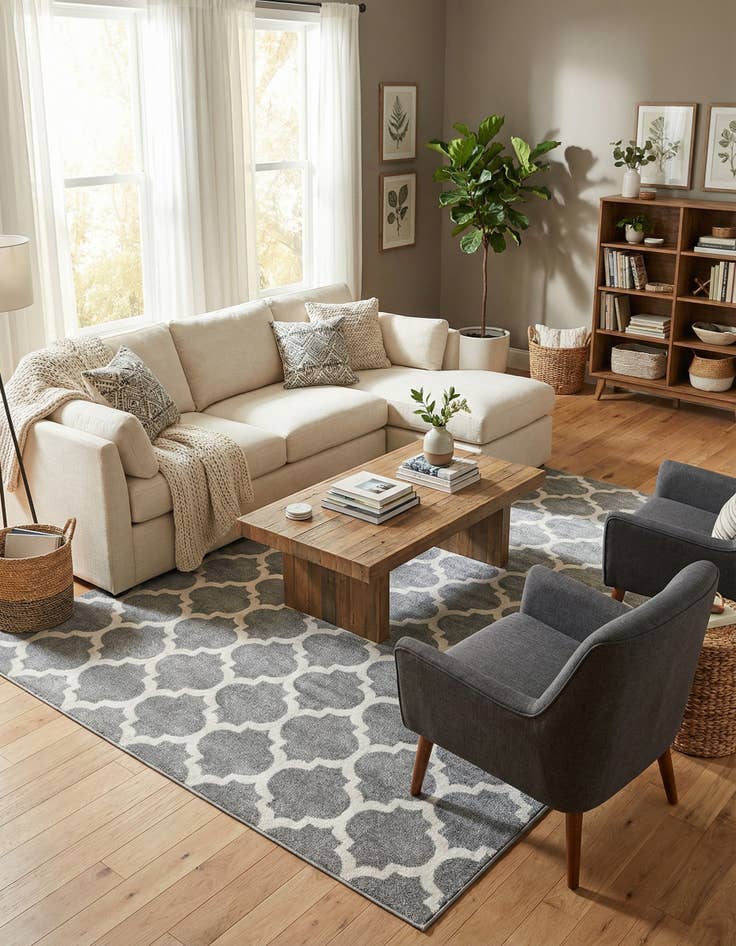 Detail image of 7' 10 x 10' Lattice Rug