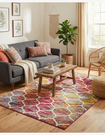 5' 3 x 8' Trellis Frieze Rug