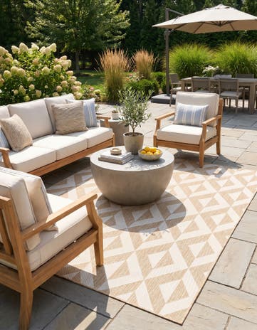 7' 10 x 10' Easy-Clean Jill Zarin Napa Indoor / Outdoor Rug