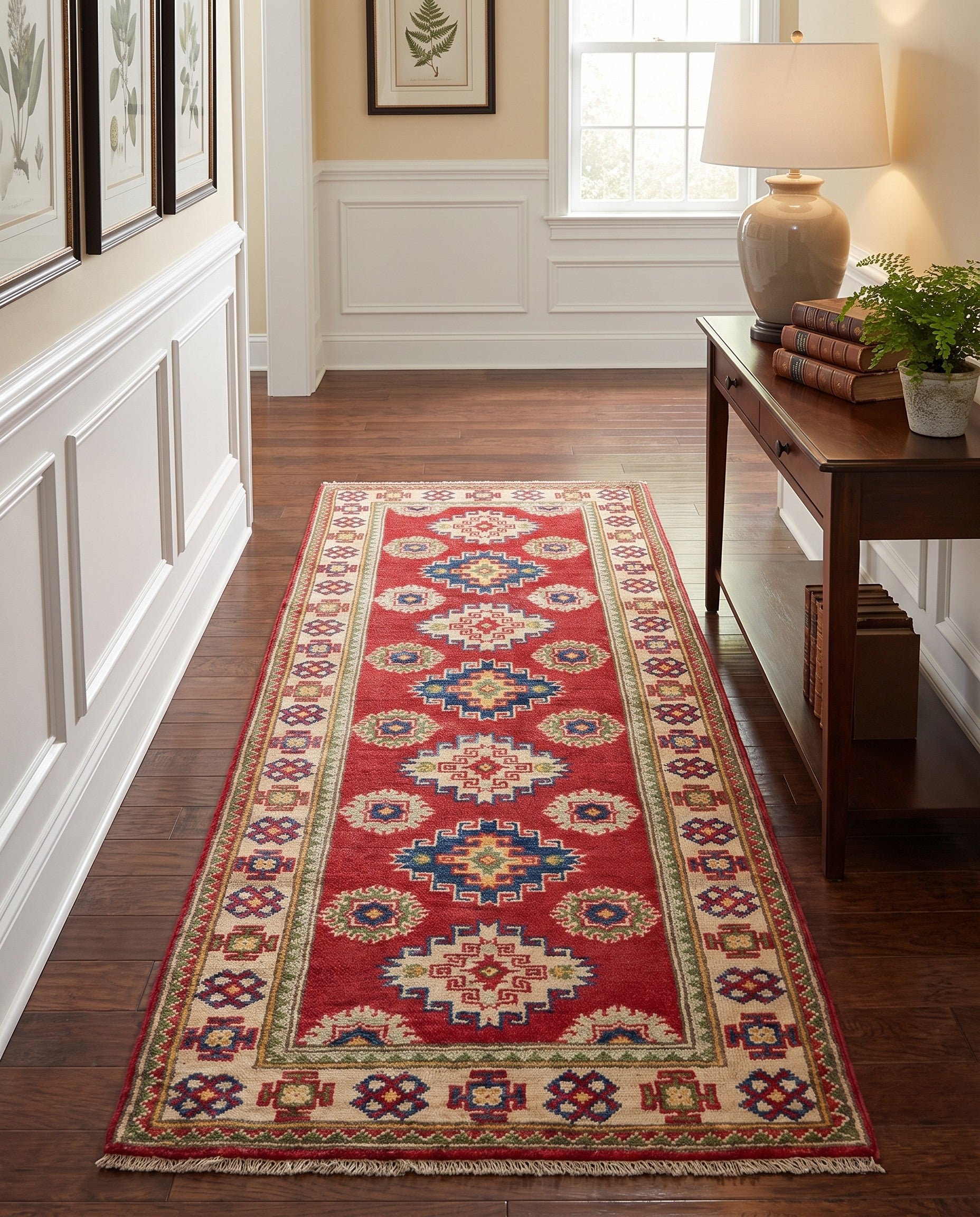 2' 4 x 5' 7 Hand Knotted Kazak Runner Rug