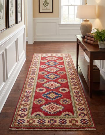 2' 4 x 5' 7 Hand Knotted Kazak Runner Rug