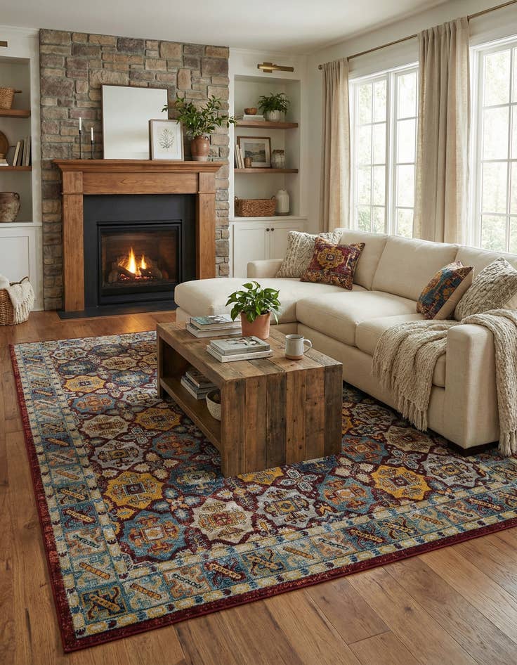 Detail image of 9' x 12' Kamala Washable Rug