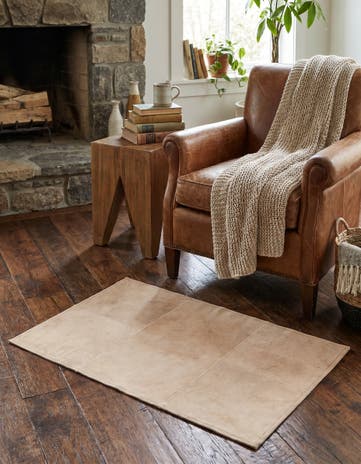 2' x 3' Cowhide Leather Rug