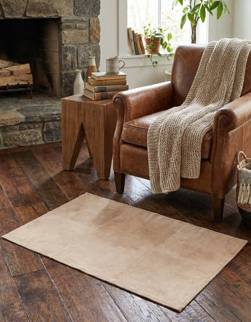 2' x 3' Cowhide Leather Rug