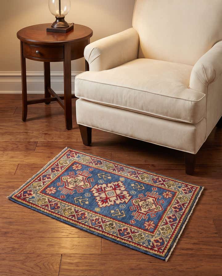 1' 11 x 2' 11 Hand Knotted Kazak Rug