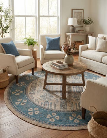 Beige Vienna Round Rug