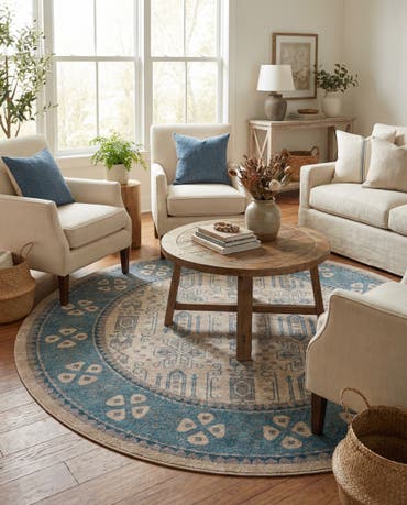  7' 3 x 7' 3 Viola Round Rug