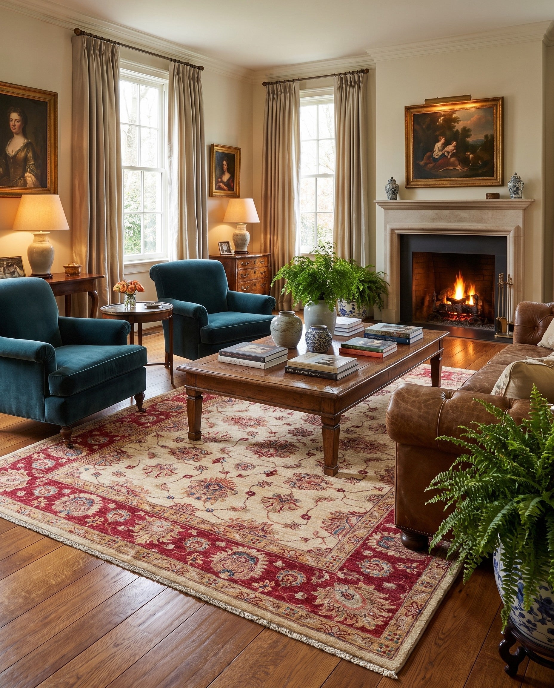 5' 3 x 6' 6 Hand Knotted Ziegler Rug
