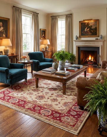 5' 3 x 6' 6 Hand Knotted Ziegler Rug