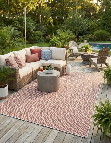 7' 10 x 10' Easy-Clean Jill Zarin Costa Rica Indoor / Outdoor Rug