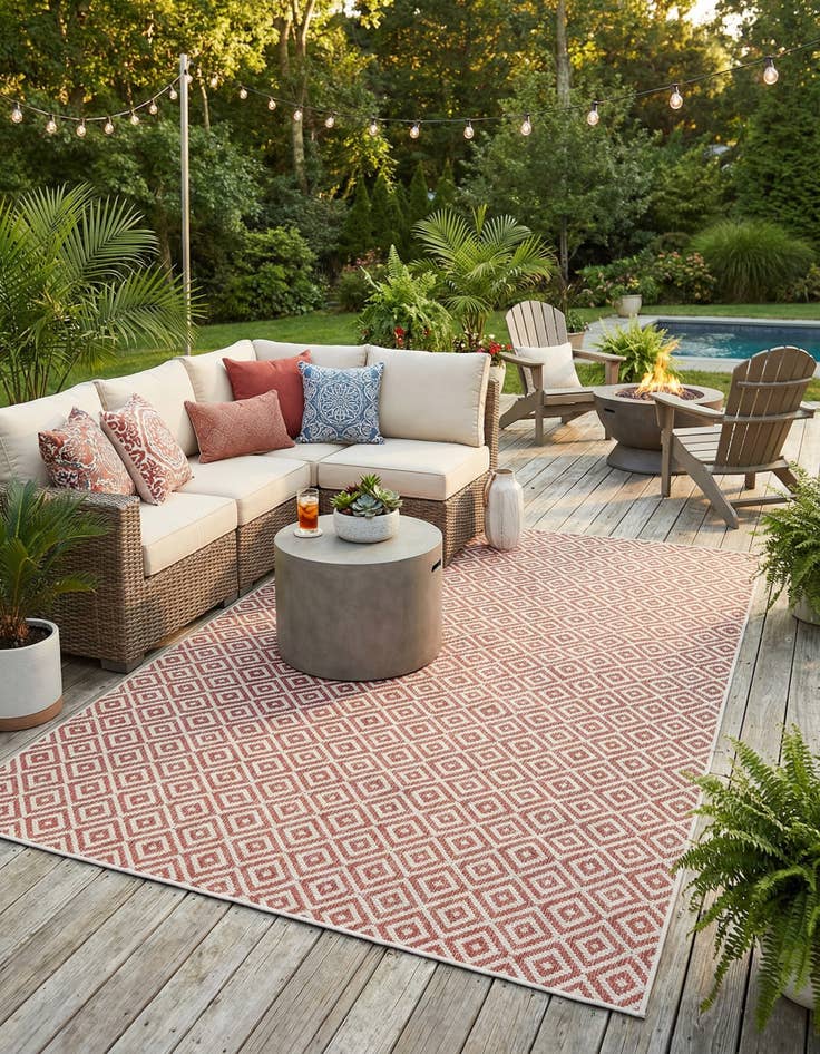 Detail image of 7' 10 x 10' Easy-Clean Jill Zarin Costa Rica Indoor / Outdoor Rug