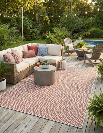 7' 10 x 10' Easy-Clean Jill Zarin Costa Rica Indoor / Outdoor Rug