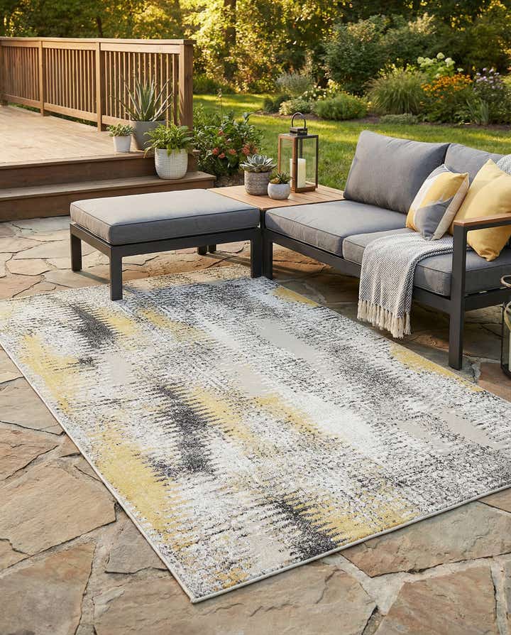 5' x 8' Easy-Clean Modern Indoor / Outdoor Rug