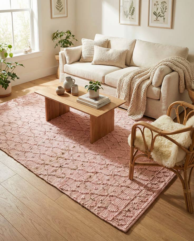 Detail image of 5' 3 x 8' Hand Woven Larsa Jute Rug