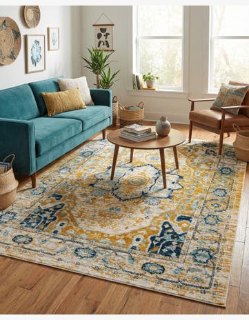 Yellow Gold Madeline Vintage Rug
