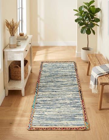 Ivory Chindi Jute Runner Rug