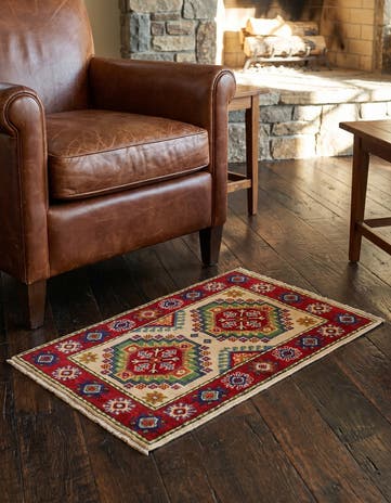 2' x 3' 1 Hand Knotted Kazak Rug