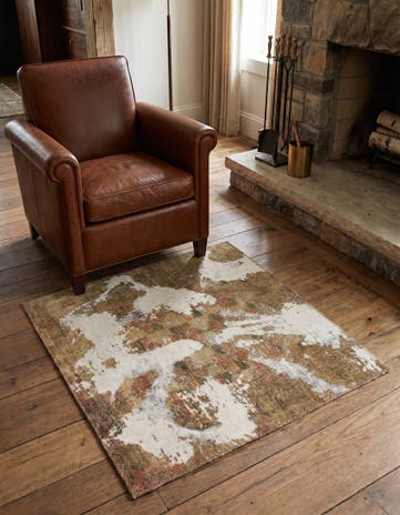 3' 2 x 3' 5 Hand Knotted Ultra Vintage Persian Wool Square Rug
