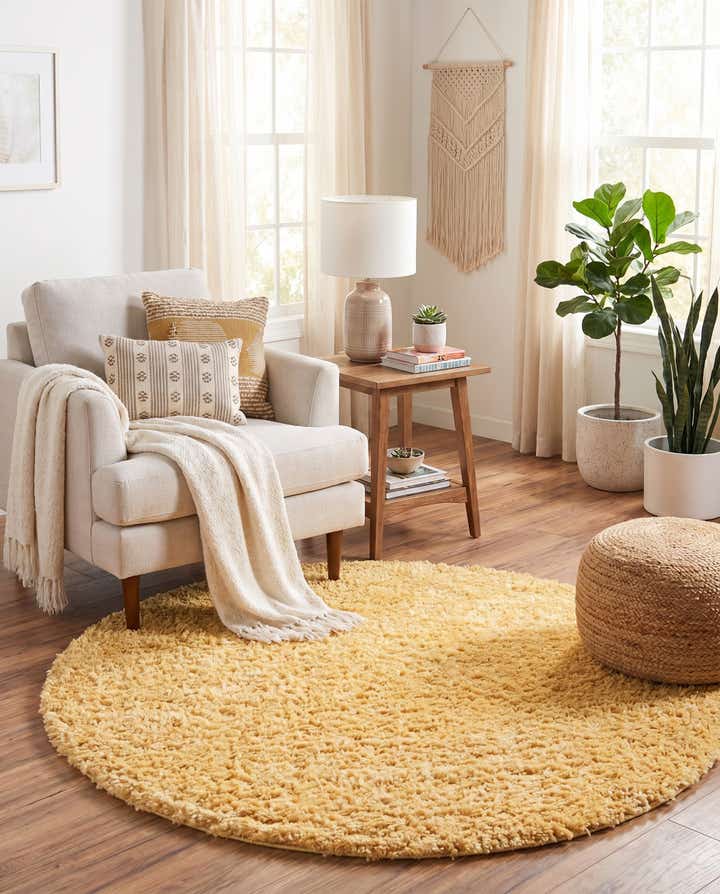 5' 3 x 5' 3 Zermatt Shag Round Rug