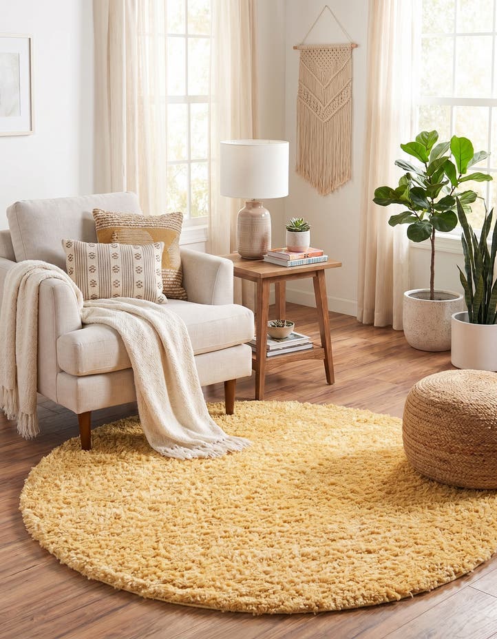 5' 3 x 5' 3 Zermatt Shag Round Rug