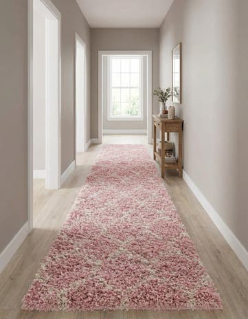 3' 3 x 16' 5 Lattice Shag Runner Rug