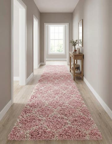 3' 3 x 16' 5 Lattice Shag Runner Rug