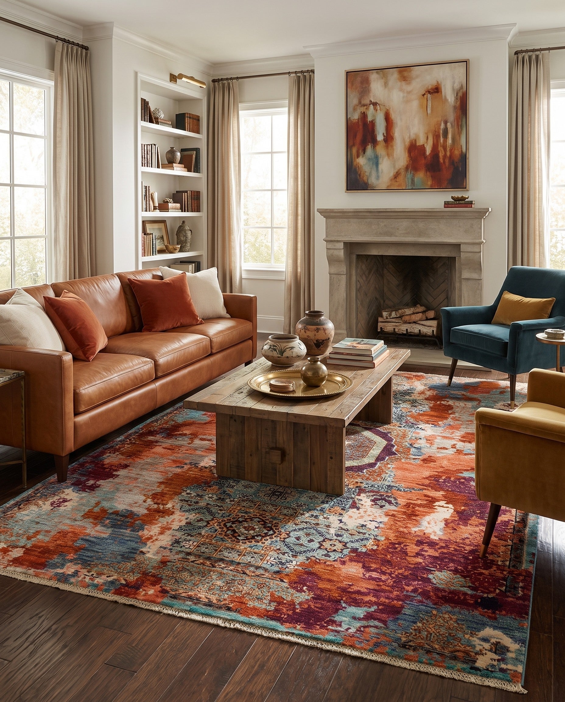 5' 8 x 7' 9 Hand Knotted Mamluk Ziegler Rug