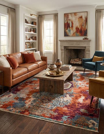 5' 8 x 7' 9 Hand Knotted Mamluk Ziegler Rug