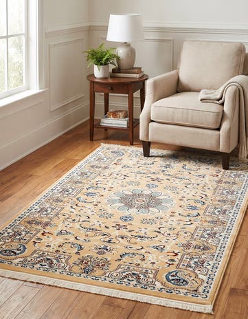 Beige Nain Design Rug