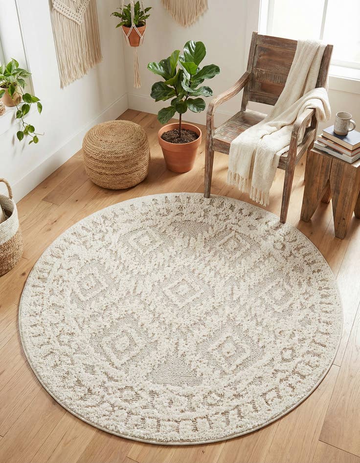 Detail image of 4' x 4' Boho Round Rug