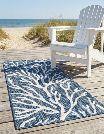 2' x 4' Easy-Clean Coastal Indoor / Outdoor Runner Rug