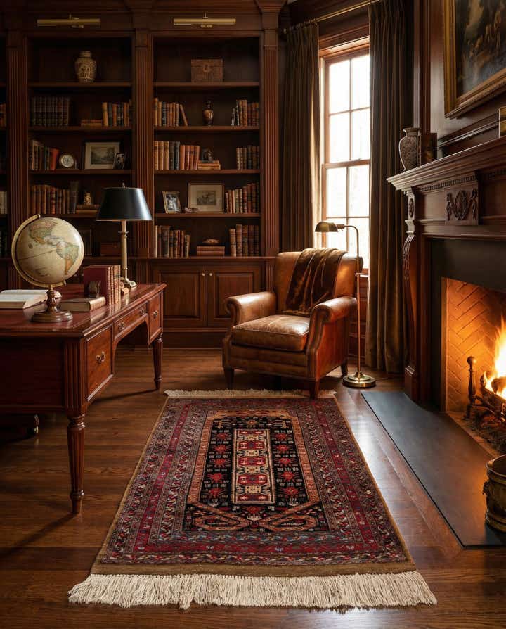 2' 6 x 4' Hand Knotted Lahour Oriental Rug