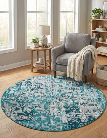 5' 3 x 5' 3 Lucerne Round Rug