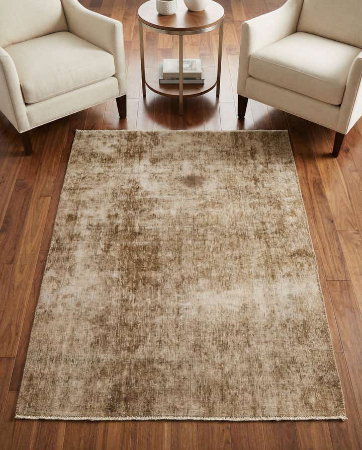 4' 2 x 5' 3 Hand Knotted Ultra Vintage Persian Wool Square Rug