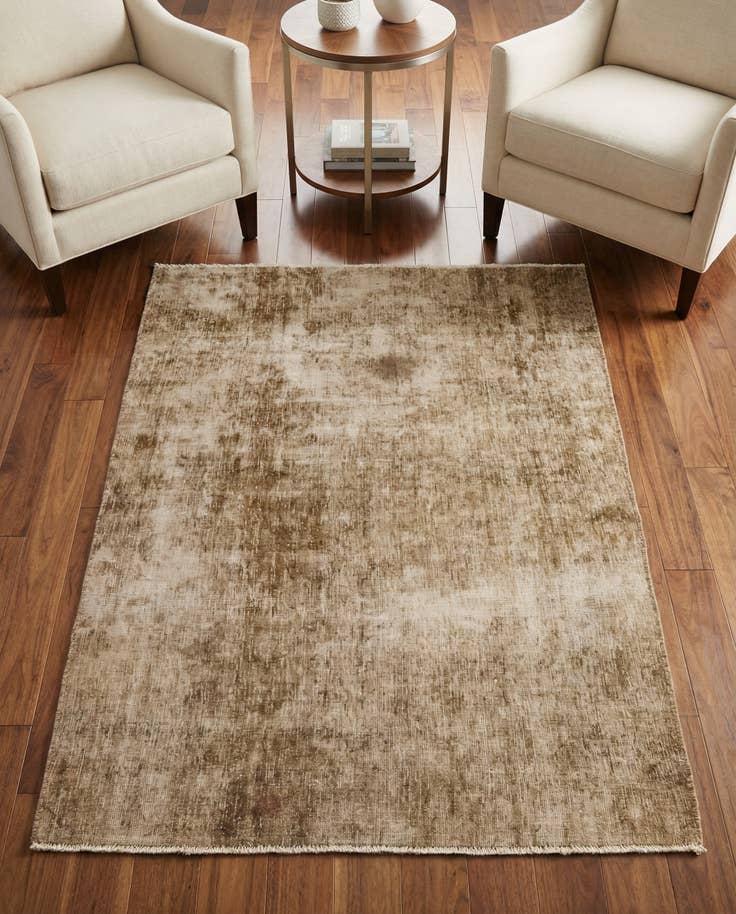 Detail image of 4' 2 x 5' 3 Hand Knotted Ultra Vintage Persian Wool Square Rug