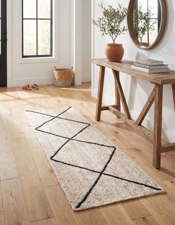 2' 2 x 6' 1 Handmade Braided Jute Runner Rug