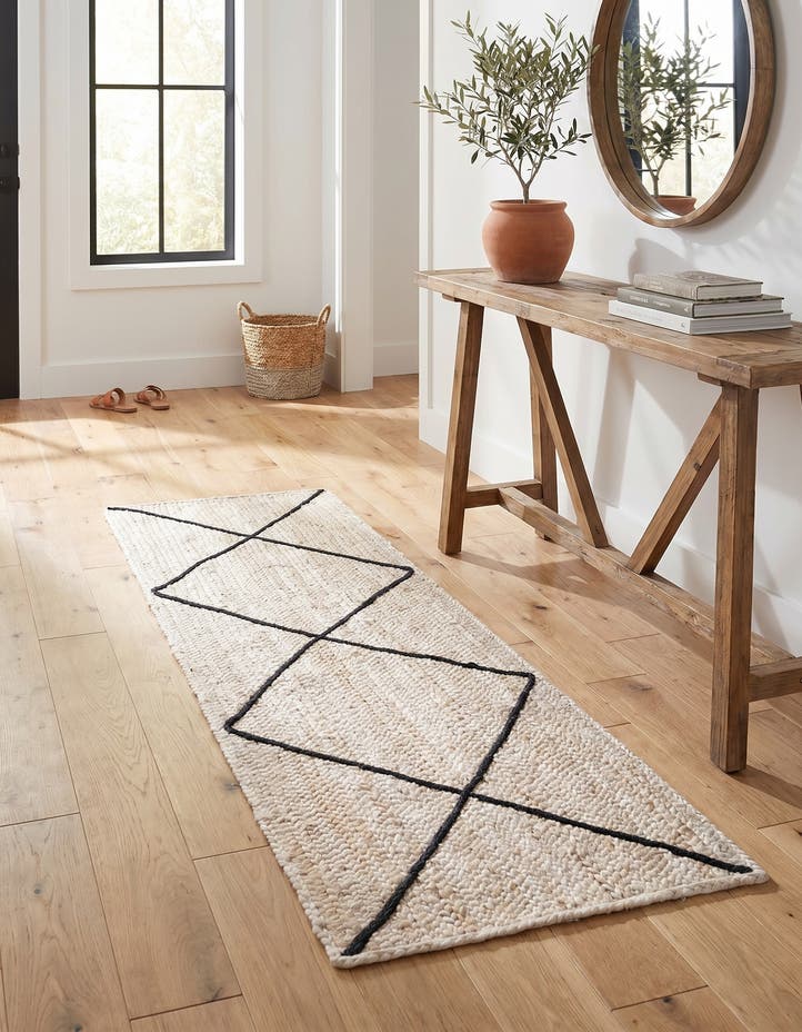 2' 2 x 6' 1 Handmade Braided Jute Runner Rug